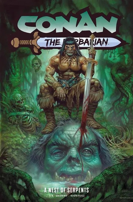 CONAN THE BARBARIAN 6 A NEST OF SERPENTS DIRECT MARKET EDITION GREG STAPLES CVR (MR)