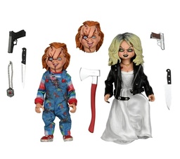 [634482421215] Bride of Chucky - Chucky and Tiffany 8 inch Clothed Action Figure 2-Pack
