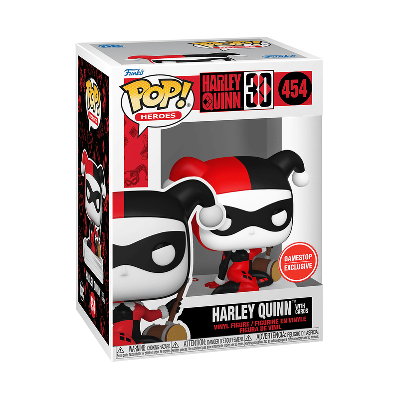 HARLEY QUINN FUNKO POP - HARLEY QUINN WITH CARDS - DC HEROES