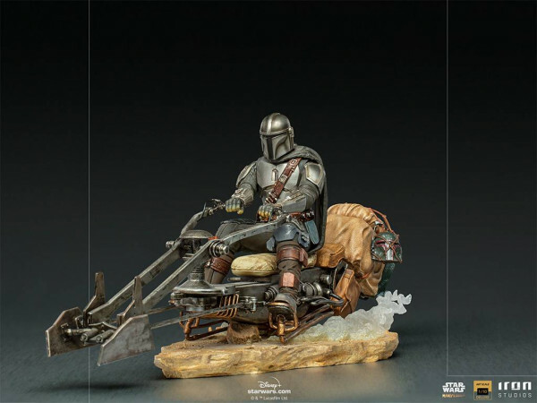 Star Wars - The Mandalorian - The Mandalorian on Speederbike Deluxe 1/10 Art Scale Statue
