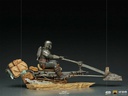 Star Wars - The Mandalorian - The Mandalorian on Speederbike Deluxe 1/10 Art Scale Statue