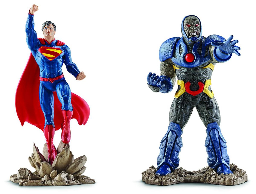 DC COMICS - SUPERMAN VS DARKSEID SCHLEICH PVC FIGURINE 2-PACK