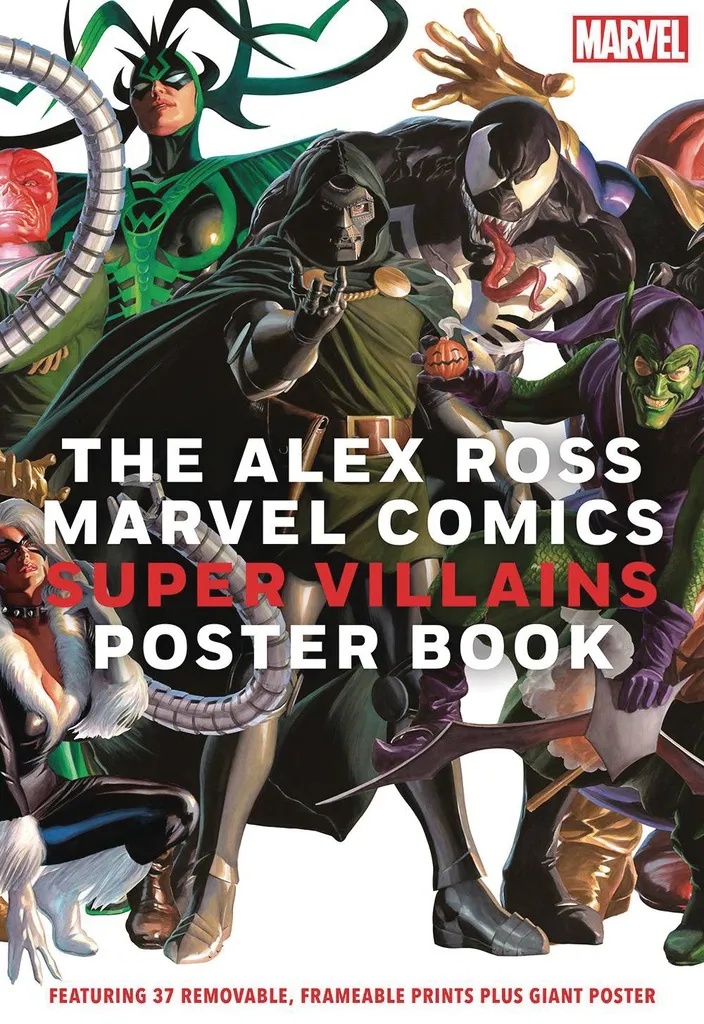 ALEX ROSS MARVEL COMICS SUPER VILLAINS POSTER BOOK