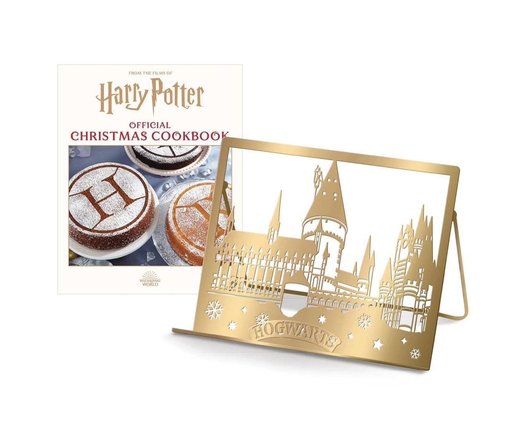 HARRY POTTER CHRISTMAS COOKBOOK GIFT SET W STAND