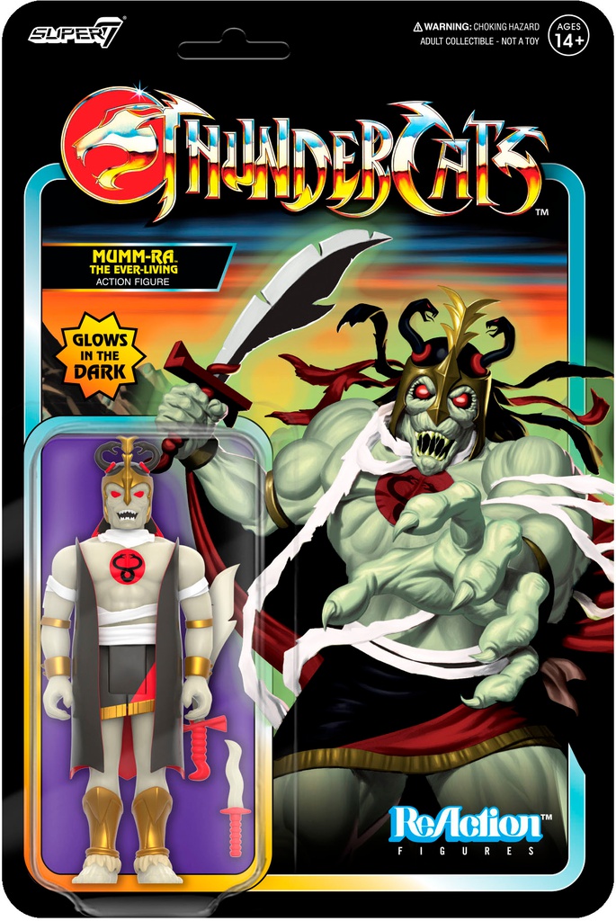 THUNDERCATS - WAVE 5 - MUMM-RA THE EVER LIVING GLOW IN THE DARK REACTION FIGURE