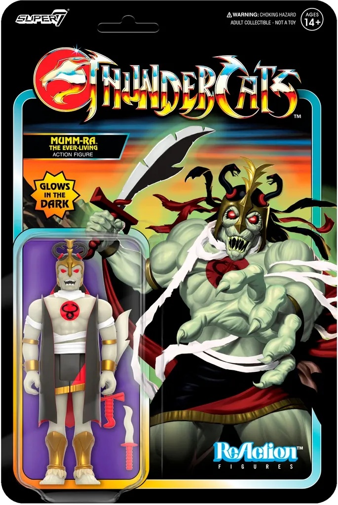 THUNDERCATS - WAVE 5 - MUMM-RA THE EVER LIVING GLOW IN THE DARK REACTION FIGURE