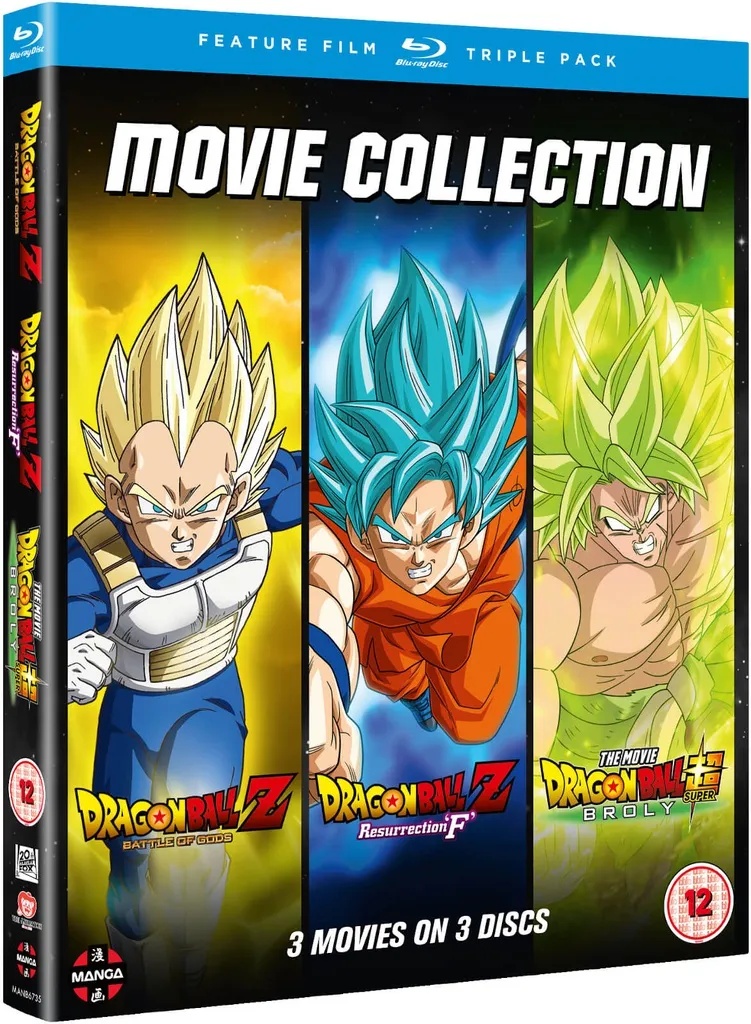 DRAGON BALL SUPER Movie Trilogy: Battle of Gods / Resurrection "F" / Broly Blu-ray