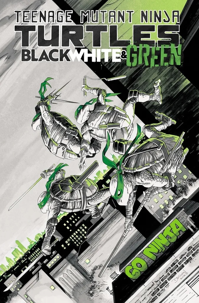 TMNT BLACK WHITE & GREEN
