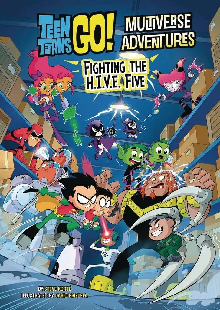 TEEN TITANS GO 5 FIGHTING HIVE FIVE