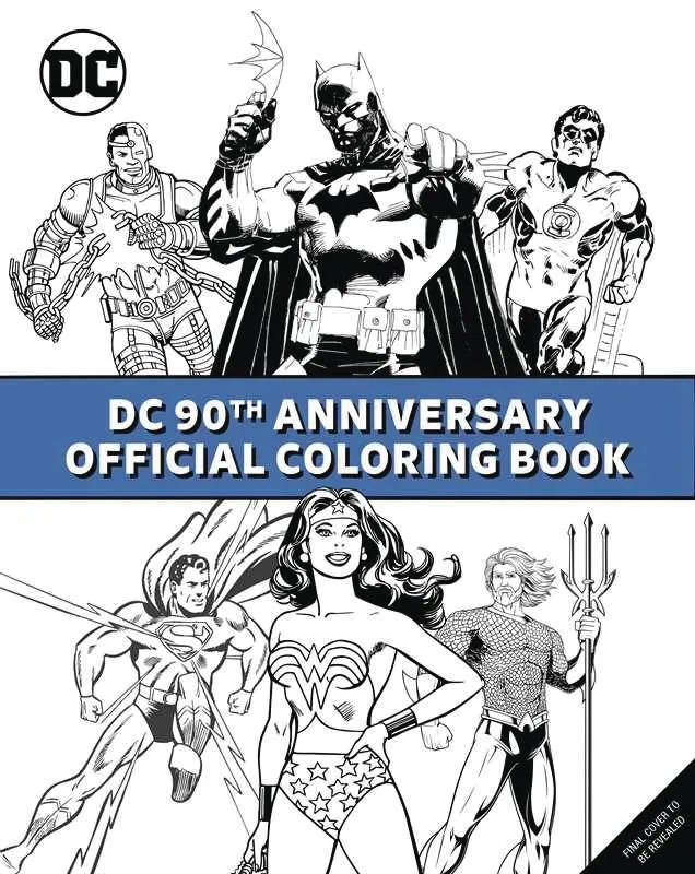 DC COMICS 90TH ANNIVERSARY OFF COLORING BOOK