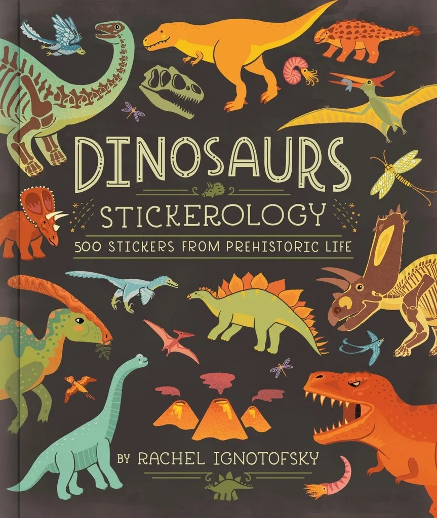 500 STICKERS FROM PREHISTORIC LIFE; STICKERS FOR JOURNALS, WATER BOTTLES, AND LAPTOPS; STICKERS FOR FOSSIL AND PALEONTOLOGY LOVERS