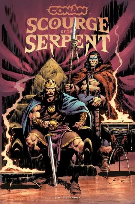 CONAN THE BARBARIAN SCOURGE OF THE SERPENT 1 DIRECT MARKET EDITION ROBERTO DE LA TORRE THRONE CVR (MR)