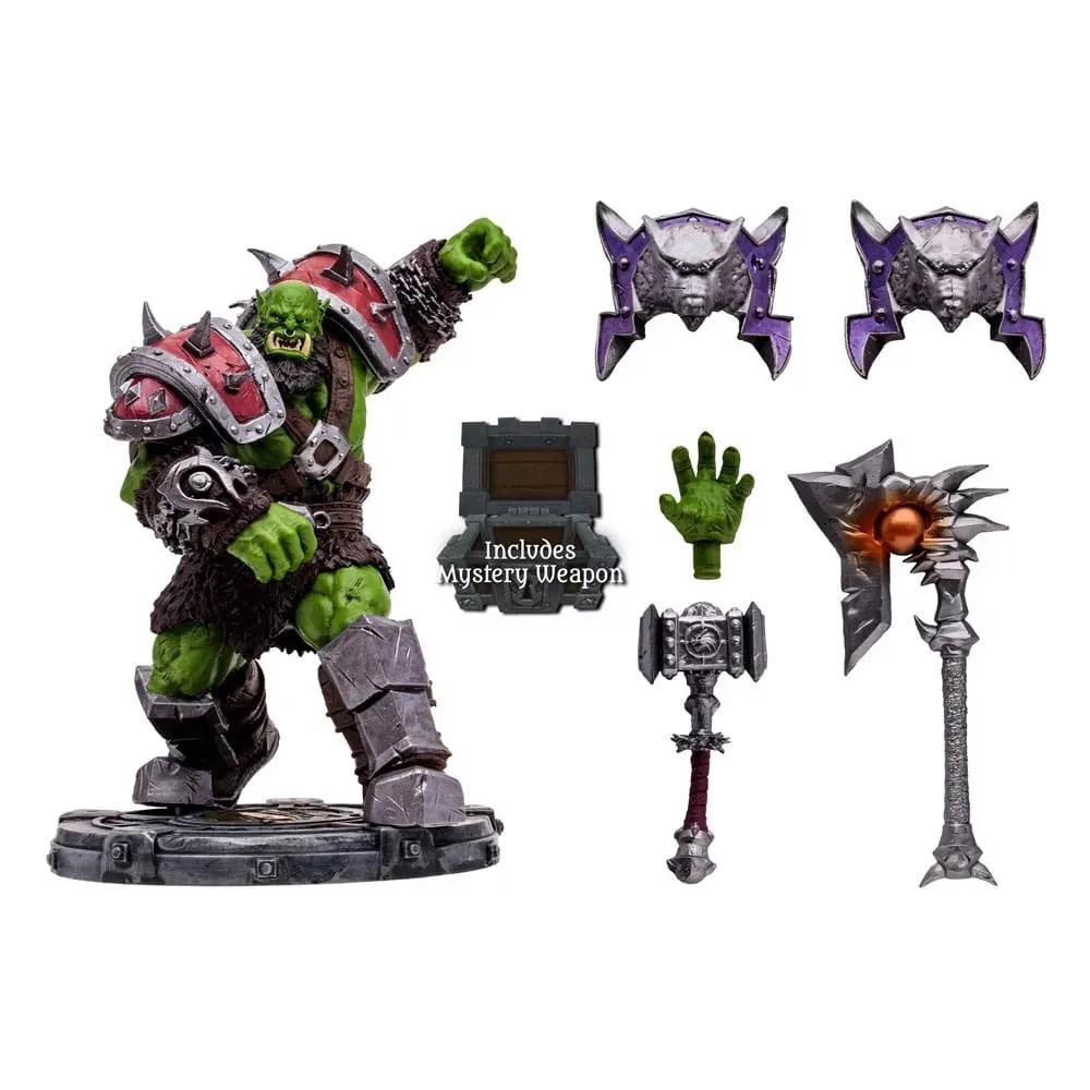 WORLD OF WARCRAFT ACTION FIGURE ORC SHAMAN/WARRIOR 15CM