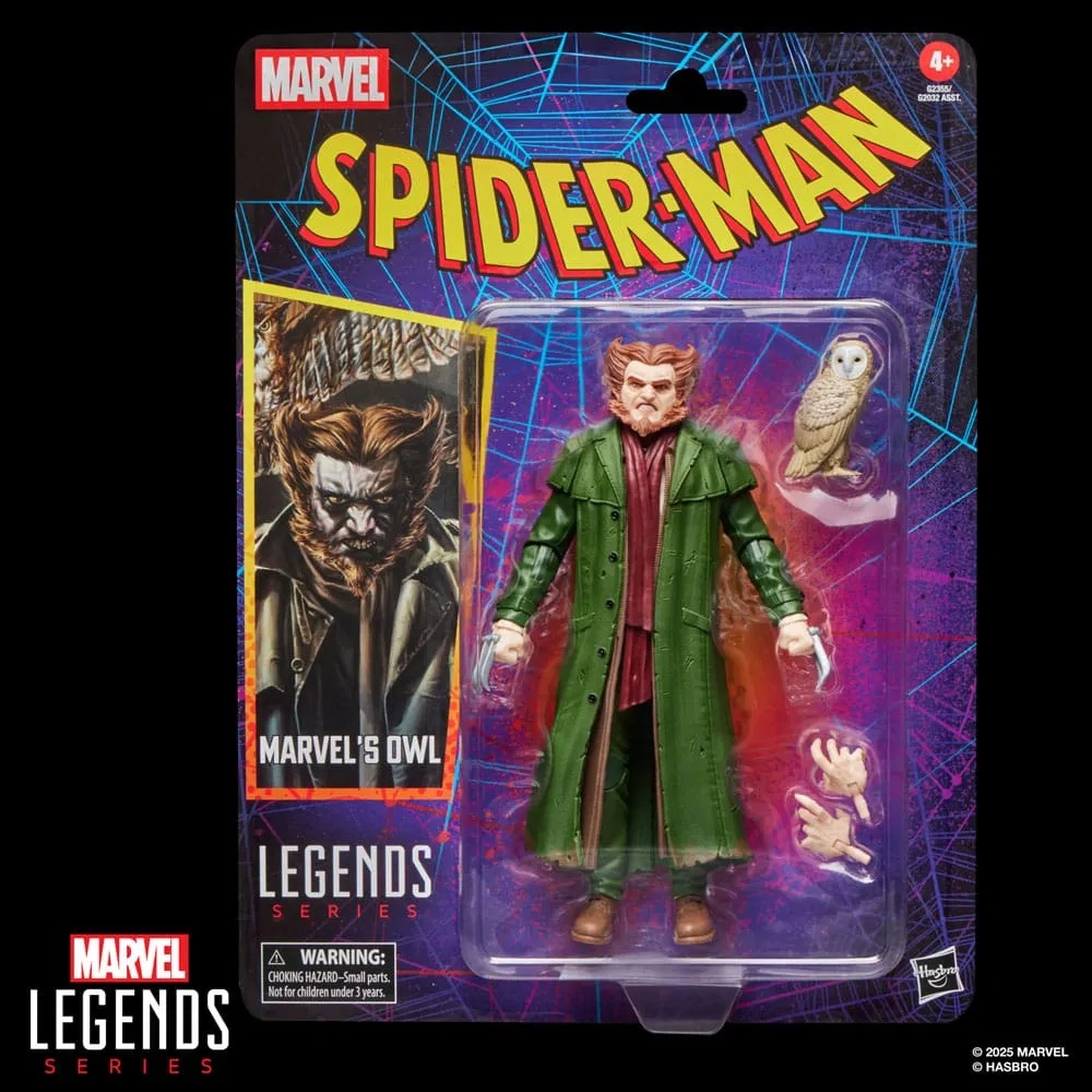SPIDER-MAN MARVEL LEGENDS RETRO ACTION FIGURE MARVEL'S OWL 15 CM
