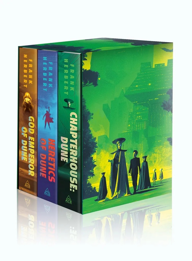 DUNE FRANK HERBERT'S SAGA BOOKS 4-6 DELUXE HARDCOVER BOXED SET: GOD EMPEROR OF DUNE, HERETICS OF DUNE, AND CHAPTERHOUSE: DUNE