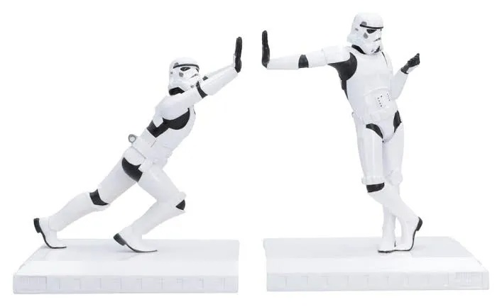 ORIGINAL STORMTROOPER BOOKENDS WORKING HARD HARDLY WORKING 19 CM