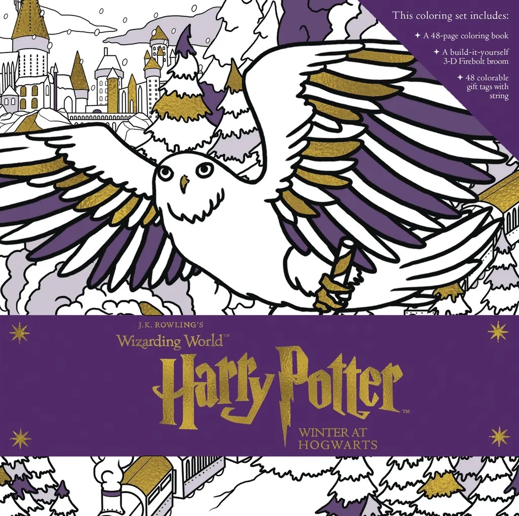 HARRY POTTER WINTER HOGWARTS MAGICAL COLORING SET