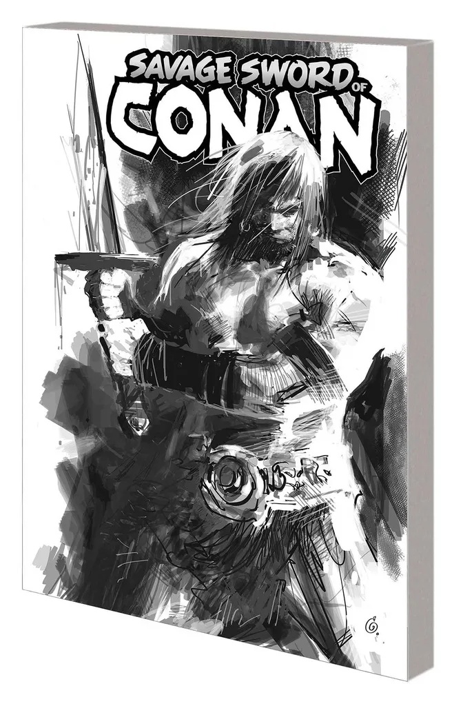 SAVAGE SWORD OF CONAN 1 CULT OF KOGA THUN B&W DM VAR