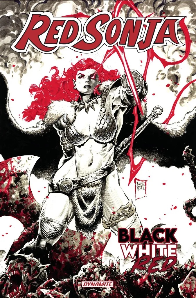 RED SONJA BLACK WHITE RED 1