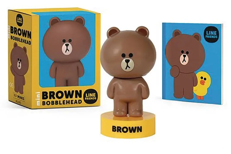 LINE FRIENDS MINI BROWN BOBBLEHEAD KIT