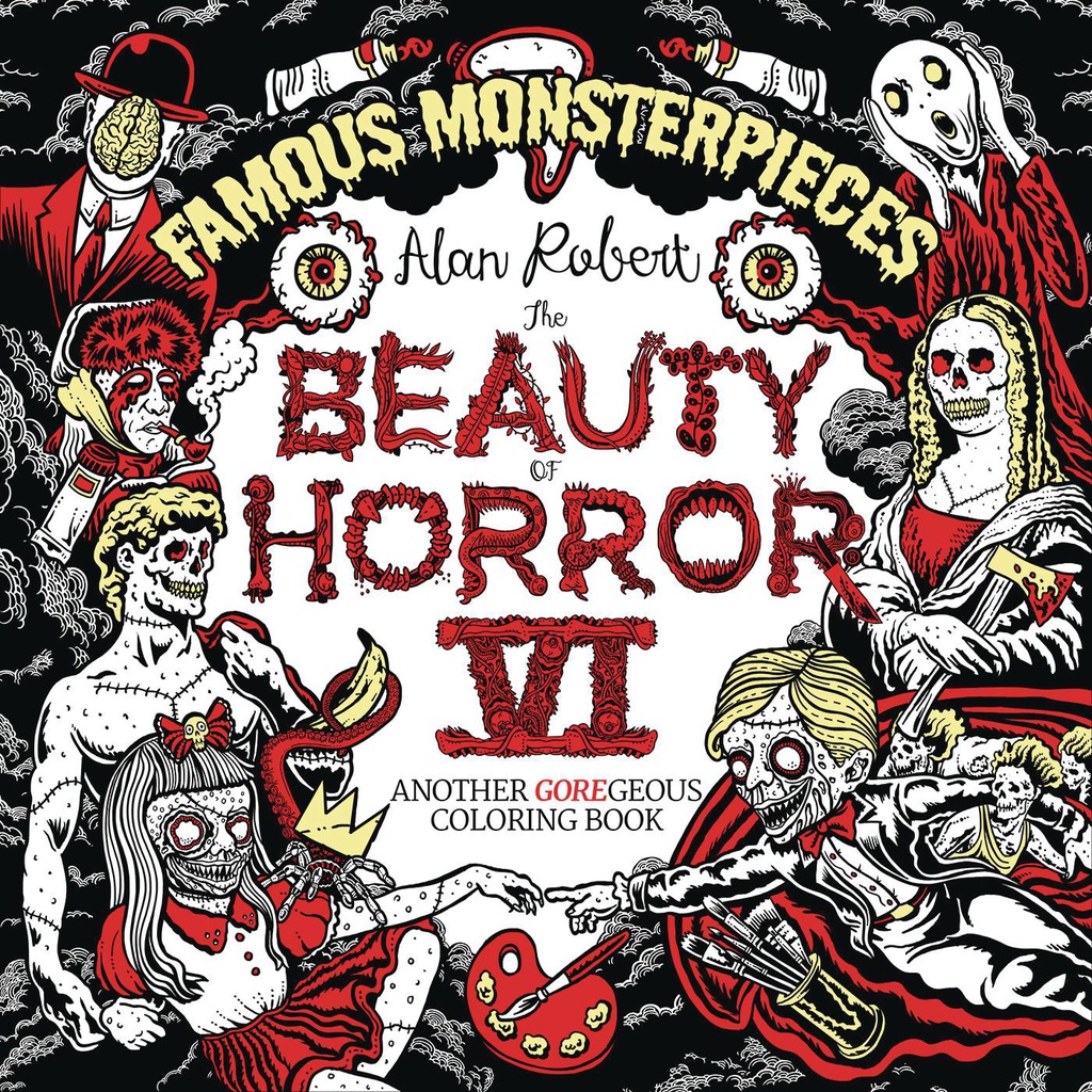 BEAUTY OF HORROR COLORING BOOK 6 FAMOUS MONSTERPIECES
