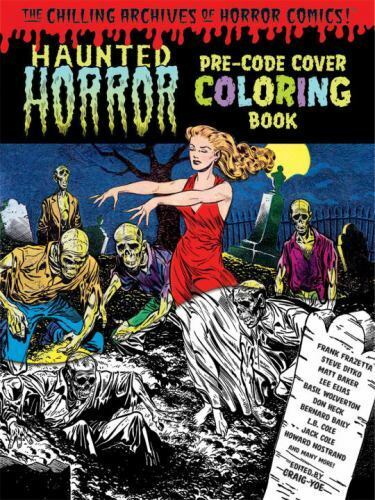HAUNTED HORROR 1 PRE-CODE COVER COLORING BOOK