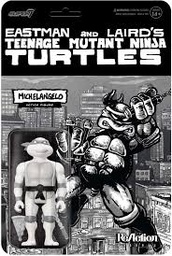 [840049827882] Teenage Mutant Ninja Turtles Collector's Pack REACTION - WV9 - MICHELANGELO COMIC GREYSCALE ACTION FIGURE