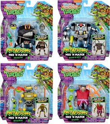 [043377809838] TMNT MIX N MATCH ROBOTS 4PC SET