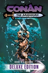 [9781787748385] CONAN THE BARBARIAN BOUND IN BLACK STONE DELUXE EDITION 1 DIRECT MARKET EDITION ROBERTO DE LA TORRE SKULL CVR (MR)