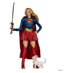 [787926178326] SUPERGIRL DC THEATRICAL DELUXE EDITION ACTION FIGURE - SUPERGIRL & BABY KRYPTO 17CM