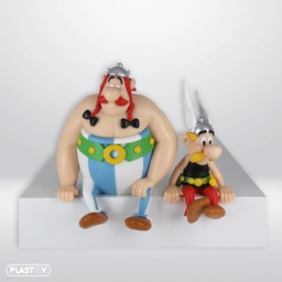 [3521320401102] SEATED ASTERIX & OBELIX 12 CM