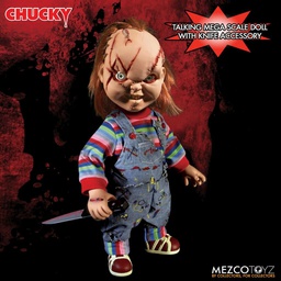[0696198780031] Bride of Chucky - Mega Scale Talking Scarred Chucky 15 inch Action Figure