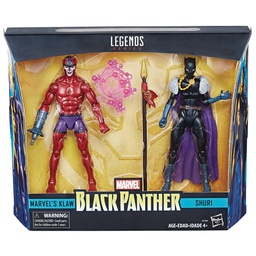 [630509780846] MARVEL LEGENDS - BLACK PANTHER - SHURI/KLAW 6 INCH ACTION FIGURE 2-PACK